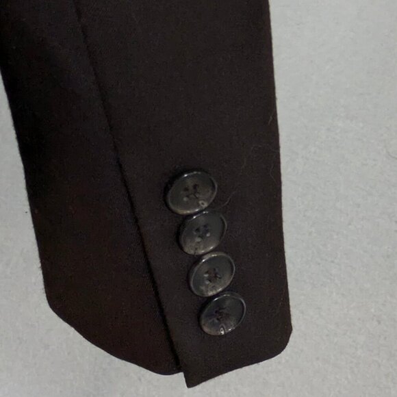 Anne Klein Blazer Womens 4 Brown 2 Button Career Capsule Business Dark Academia - Picture 4 of 12